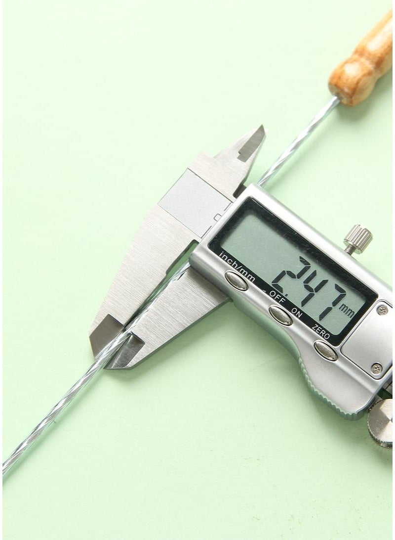 24Pcs Barbecue Skewer Stainless Steel Needles Sticker With Wooden Handle Outdoor Grill Accessories - Image 4